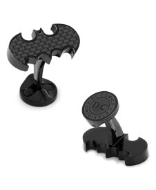 【送料無料】 カフリンクス メンズ カフスボタン アクセサリー Stainless Steel Carbon Fiber Batman Cufflinks Black