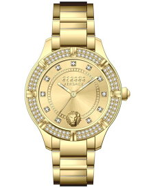 【送料無料】 ヴェルサス ヴェルサーチ レディース 腕時計 アクセサリー Women's Canton Road Gold Ion Plated Stainless Steel Bracelet Watch 36mm Gold