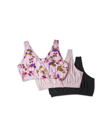 【送料無料】 エヴァリーグレー レディース ブラジャー アンダーウェア Women's Paisley 3-Pack Maternity/Nursing Sleep Bras Lavender Rose