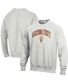 【送料無料】 チャンピオン メンズ パーカー・スウェット アウター Men's Heathered Gray Arizona State Sun Devils Arch Over Logo Reverse Weave Pullover Sweatshirt Heathered Gray