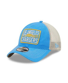 【送料無料】 ニューエラ メンズ 帽子 アクセサリー Men's Powder Blue, Natural Los Angeles Chargers Devoted Trucker 9Twenty Snapback Hat Powder Blue, Natural