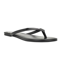 yz JoNC fB[X T_ V[Y Women's Crude Casual Slide-on Flat Sandals Black