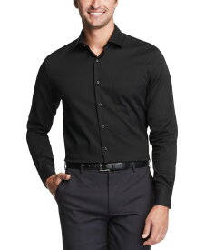 【送料無料】 ヴァンハウセン メンズ シャツ トップス Men's Big & Tall Classic/Regular-Fit Stain Shield Solid Dress Shirt Black