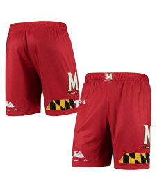 【送料無料】 アンダーアーマー メンズ ハーフパンツ・ショーツ ボトムス Men's Red Maryland Terrapins Replica Basketball Short Red
