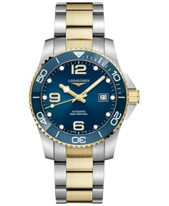 yz W Y rv ANZT[ Men's Swiss Automatic HydroConquest Two-Tone Stainless Steel Bracelet Watch 41mm Blue