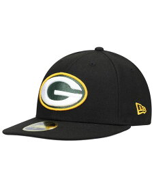 【送料無料】 ニューエラ メンズ 帽子 アクセサリー Men's Black Green Bay Packers Omaha Low Profile 59Fifty Fitted Hat Black
