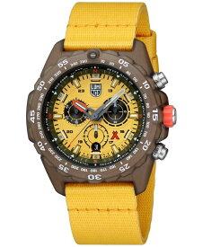 【送料無料】 ルミノックス メンズ 腕時計 アクセサリー Men's Swiss Chronograph Bear Grylls Survival Eco Master Series Yellow Recycled Ocean Material Strap Watch 45mm No Color