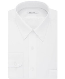 【送料無料】 ヴァンハウセン メンズ シャツ トップス Men's Big & Tall Classic/Regular Fit Wrinkle Free Poplin Solid Dress Shirt White