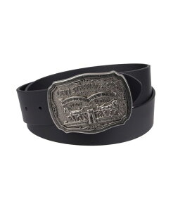 ���[�o�C�X �����Y �A�N�Z�T���[ �x���g ���U�[ Levi's Leather Men's Belt with Plaque Buckle Black �u���b�N