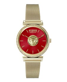 【送料無料】 ヴェルサス ヴェルサーチ レディース 腕時計 アクセサリー Versus by Versace Women's Brick Lane Gold-tone Stainless Steel Bracelet Watch 34mm Gold