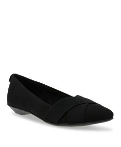 �A���N���C�� ���f�B�[�X �V���[�Y �p���v�X Anne Klein Women's Oalise Pointed Toe Flats Black �u���b�N