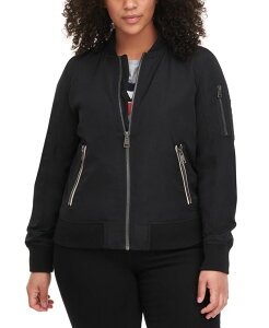 ���[�o�C�X ���f�B�[�X �A�E�^�[ �W���P�b�g�E�u���]�� �v���X�T�C�Y �W���P�b�g Levi's Trendy Plus Size Melanie Bomber Jacket Black �u���b�N