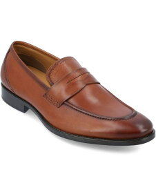 【送料無料】 トーマスアンドバイン メンズ スリッポン・ローファー シューズ Men's Bishop Wide Width Apron Toe Penny Loafer Shoe Cognac