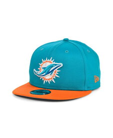 【送料無料】 ニューエラ メンズ 帽子 アクセサリー Miami Dolphins Basic 9FIFTY Snapback Cap Aqua/Orange