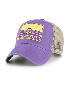 【送料無料】 47ブランド メンズ 帽子 アクセサリー Men's Purple, Natural Los Angeles Lakers Four Stroke Clean Up Snapback Hat Purple, Natural