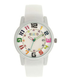 【送料無料】 クラヨ レディース 腕時計 アクセサリー Unisex Festival White Silicone Strap Watch 41mm White