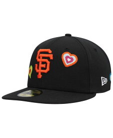 【送料無料】 ニューエラ メンズ 帽子 アクセサリー Men's Black San Francisco Giants Chain Stitch Heart 59Fifty Fitted Hat Black