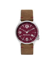 【送料無料】 コロンビア メンズ 腕時計 アクセサリー Men's Canyon Ridge Texas A M Saddle Leather Watch 45mm Brown