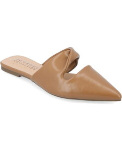 �W�����l �R���N�V���� ���f�B�[�X �V���[�Y �p���v�X Journee Collection Women's Enniss Twist Pointed Toe Flats Brown �u���E��