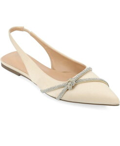 �W�����l �R���N�V���� ���f�B�[�X �V���[�Y �p���v�X Journee Collection Women's Rebbel Rhinestone Knot Slingback Flats Champagne �V�����p��