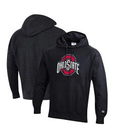 【送料無料】 チャンピオン メンズ パーカー・スウェット フーディー アウター Men's Black Ohio State Buckeyes Vault Logo Reverse Weave Pullover Hoodie Black