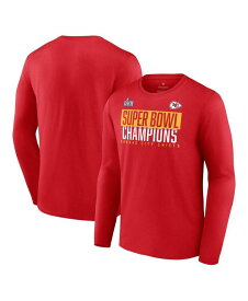 【送料無料】 ファナティクス メンズ Tシャツ トップス Men's Branded Red Kansas City Chiefs Super Bowl LVII Champions Big and Tall Foam Finger Long Sleeve T-shirt Red