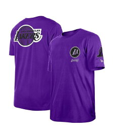 【送料無料】 ニューエラ メンズ Tシャツ トップス Men's Purple Los Angeles Lakers 2022/23 City Edition Elite Pack T-shirt Purple