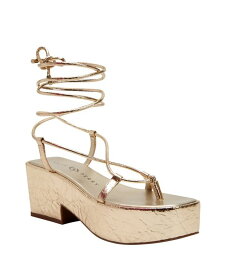 【送料無料】 ケイティ ペリー レディース サンダル シューズ Women's The Busy Bee Lace Up Wedge Sandals Gold