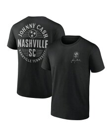 【送料無料】 ファナティクス メンズ Tシャツ トップス Men's Branded Black Nashville SC Johnny Cash Oval T-shirt Black