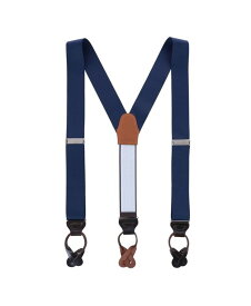 【送料無料】 トラファルガー メンズ ベルト アクセサリー Phoenix Big & Tall 38mm Grosgrain Non Stretch Ribbon Button End Suspenders Navy