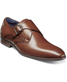 【送料無料】 ステイシーアダムス メンズ スリッポン・ローファー シューズ Men's Karcher Plain Toe Monk Strap Slip-On Dress Shoes Cognac