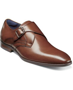 yz XeCV[A_X Y Xb|E[t@[ V[Y Men's Karcher Plain Toe Monk Strap Slip-On Dress Shoes Cognac