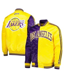 スターター メンズ アウター ジャケット・ブルゾン サテン ジャケット Starter Men's Purple Gold Los Angeles Lakers Fast Break Satin Full-Snap Jacket Purple Gold パープル