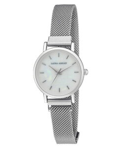 ���[���A�V�����C ���f�B�[�X �A�N�Z�T���[ �r���v ���b�V�� Laura Ashley Women's Sleek Silver Tone Alloy Mesh Magnet Bracelet Watch 29mm Silver �V���o�[