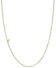 【送料無料】 ゾエレフ レディース ネックレス・チョーカー・ペンダントトップ アクセサリー Diamond Initial Side Pendant Necklace (1/20 ct. t.w.) in 14k Gold, 16" + 2' extender R