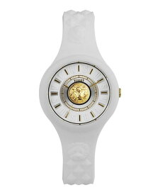 【送料無料】 ヴェルサス ヴェルサーチ レディース 腕時計 アクセサリー Women's 3 Hand Quartz Fire Island White Silicone Watch, 39mm White