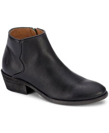 【送料無料】 フライ レディース ブーツ・レインブーツ シューズ Women's Carson Piping Inside Zip Block Heel Bootie Black Leather