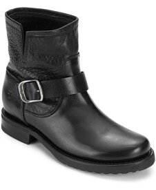 【送料無料】 フライ レディース ブーツ・レインブーツ シューズ Women's Veronica Pull-on Bootie Black Leather