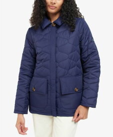 【送料無料】 バーブァー レディース ジャケット・ブルゾン アウター Women's Leilani Quilted Patch-Pocket Jacket Eternal Ink