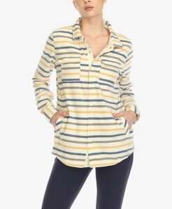�z���C�g�}�[�N ���f�B�[�X �g�b�v�X �V���c White Mark Women's Flannel Plaid Shirt Light Yellow Blue �u���[