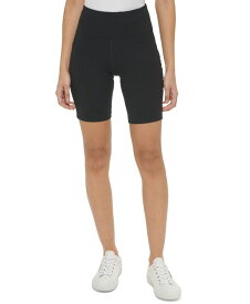 【送料無料】 カルバンクライン レディース ハーフパンツ・ショーツ ボトムス Women's High-Waist Pull-On Pocket Biker Shorts Black