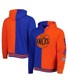 【送料無料】 ミッチェル&ネス メンズ パーカー・スウェット フーディー アウター Men's Blue and Orange New York Knicks Big and Tall Hardwood Classics Split Pullover Hoodie Blue, Orange