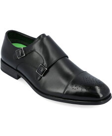 【送料無料】 バンス メンズ スニーカー シューズ Men's Atticus Wide Tru Comfort Foam Double Monk Strap Cap Toe Dress Shoe Black