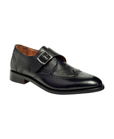 【送料無料】 アンソニー ヴィア メンズ ドレスシューズ シューズ Men's Roosevelt III Single Monkstrap Wingtip Goodyear Dress Shoes Black