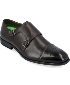 【送料無料】 バンス メンズ スニーカー シューズ Men's Atticus Wide Tru Comfort Foam Double Monk Strap Cap Toe Dress Shoe Brown