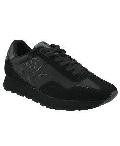 �J���o���N���C�� �����Y �V���[�Y �X�j�[�J�[ ���[�X Calvin Klein Men's Eden Lace Up Casual Sneakers All Black �u���b�N