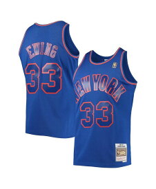 【送料無料】 ミッチェル&ネス メンズ シャツ トップス Men's Patrick Ewing Blue New York Knicks 1996-97 Hardwood Classics Swingman Jersey Blue