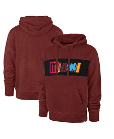 【送料無料】 47ブランド メンズ パーカー・スウェット フーディー アウター Men's Red Miami Heat 2021/22 City Edition Wordmark Chest Pass Pullover Hoodie Red