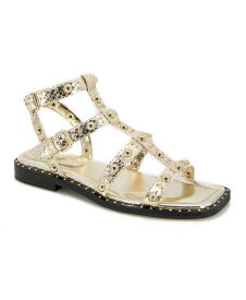 【送料無料】 ケネスコール レディース サンダル シューズ Women's Ruby Flat Sandals Gold, Metallic Polyurethane