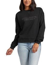 【送料無料】 シルバー ジーンズ レディース シャツ トップス Women's Crewneck Sweatshirt Black